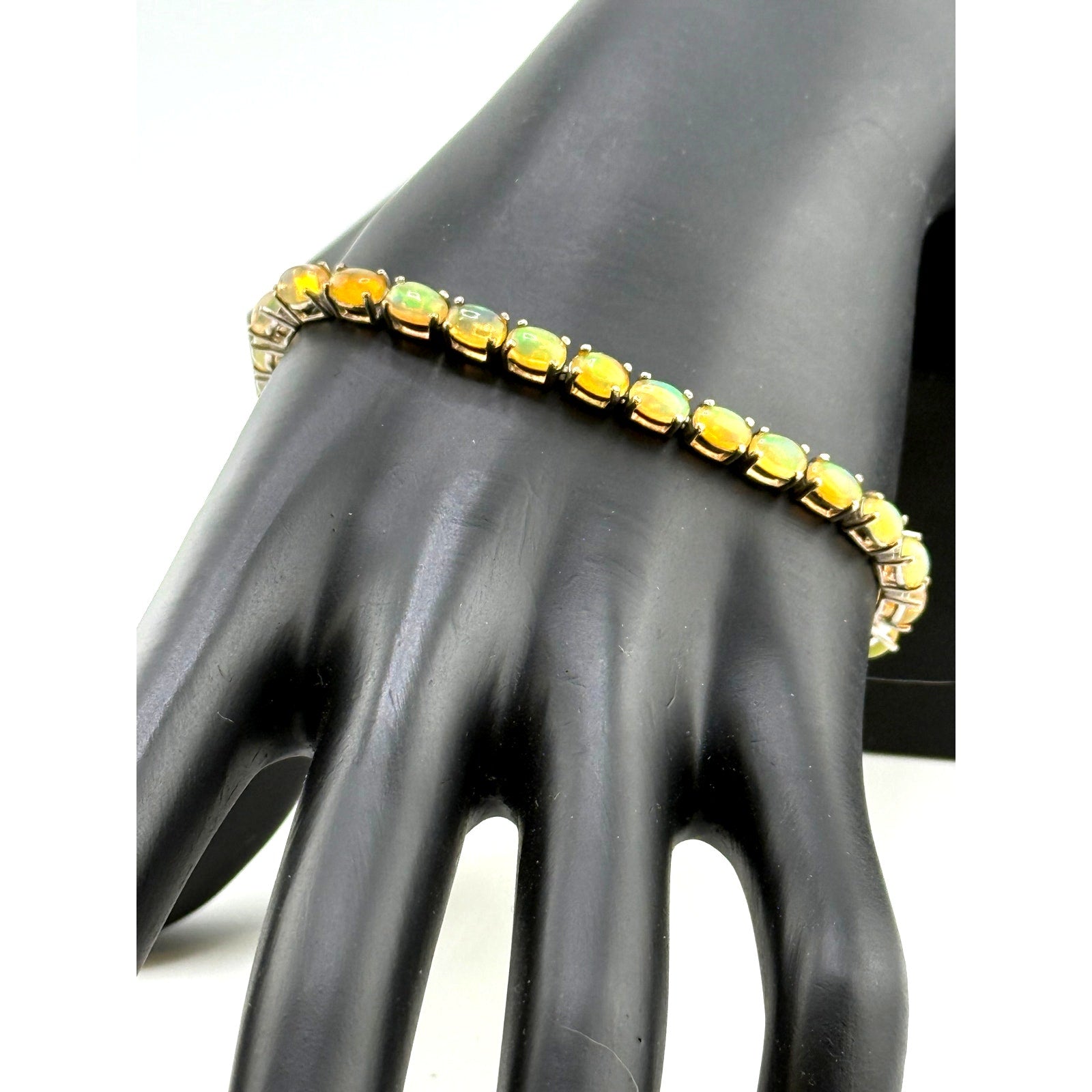 Sterling Silver Opal Tennis Bracelet