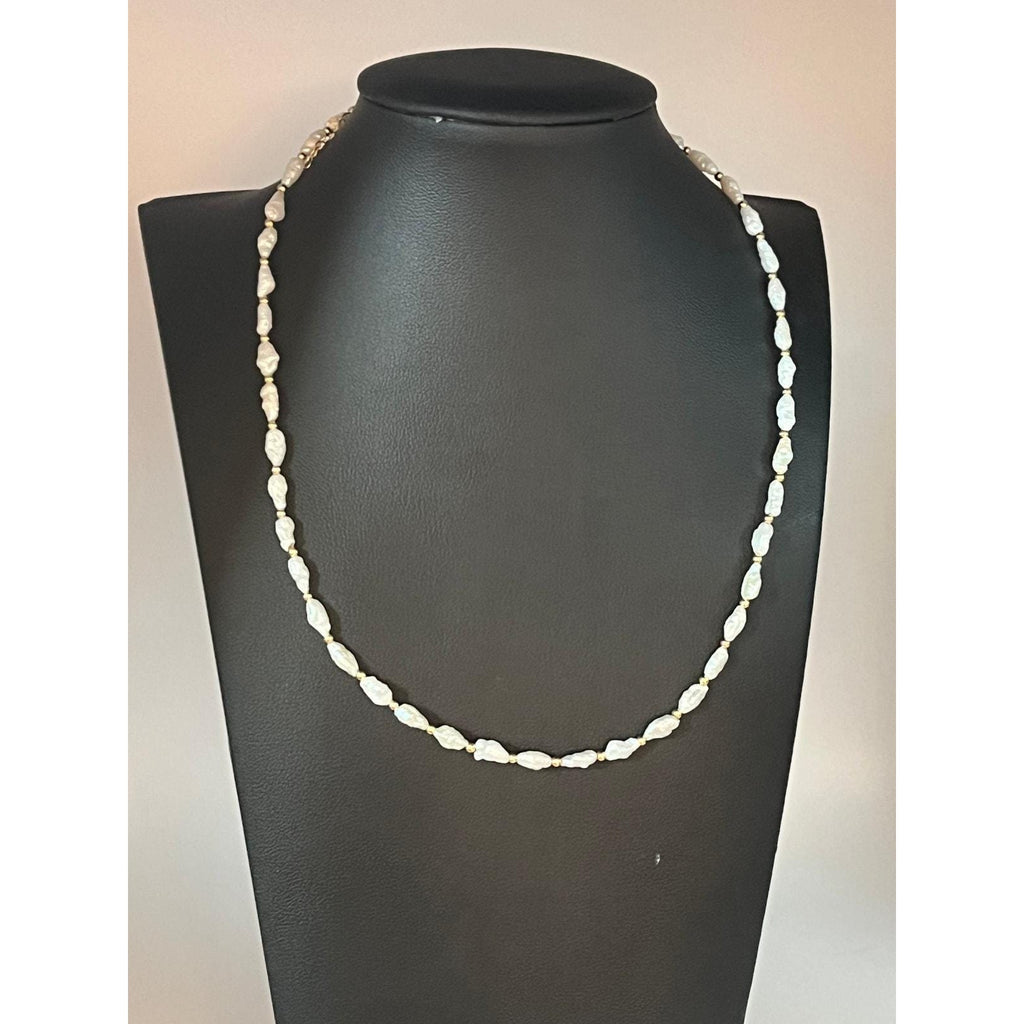 Stone Harbor Freshwater Pearl Beaded Necklace 14k Gold Filled