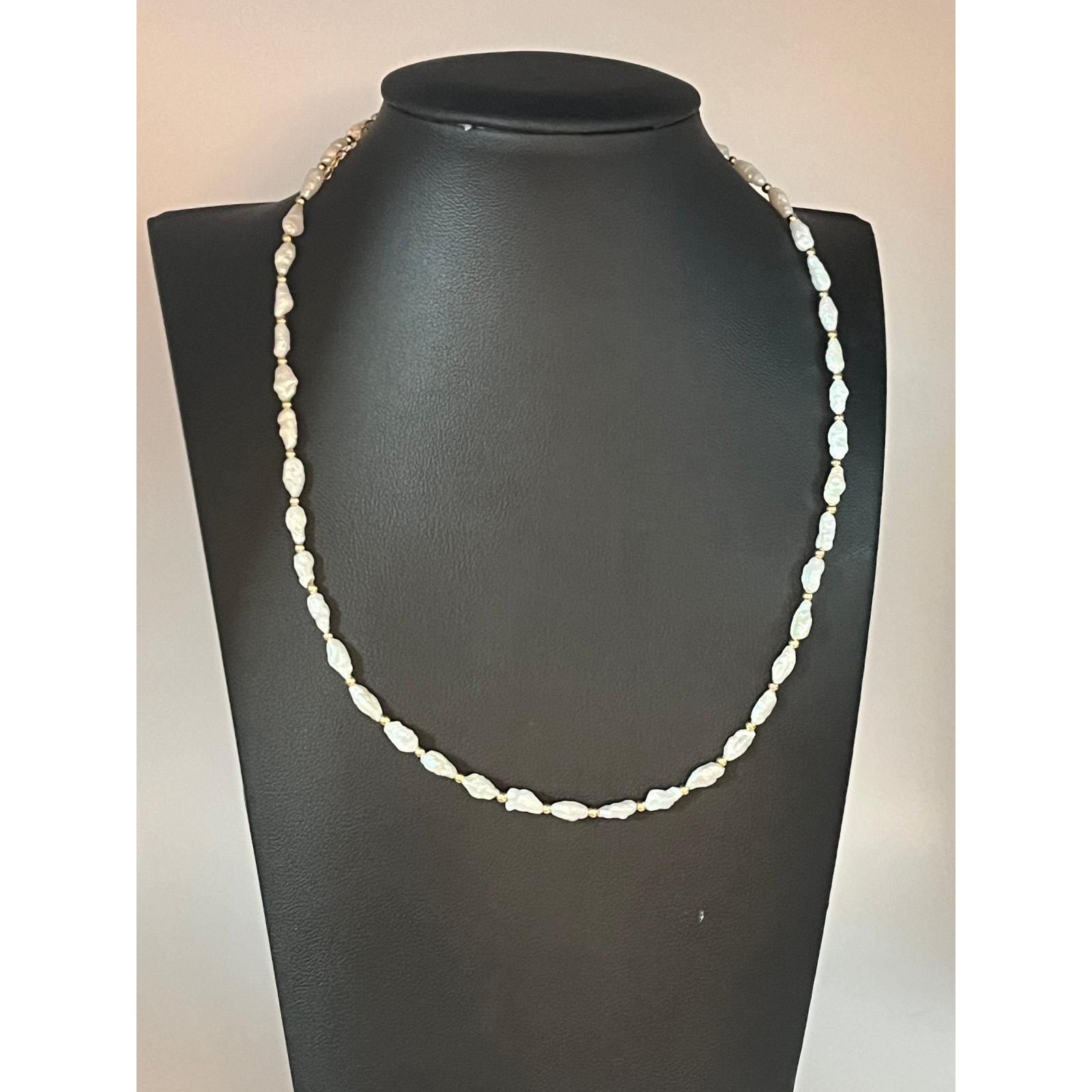 Stone Harbor Freshwater Pearl Beaded Necklace 14k Gold Filled