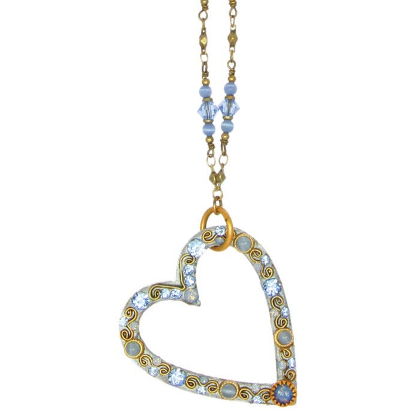 Michal Golan Bluebell Open Heart Necklace