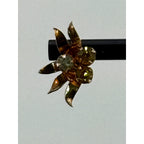 Vintage 925 Sterling Gold Plated Glass Stones Earrings