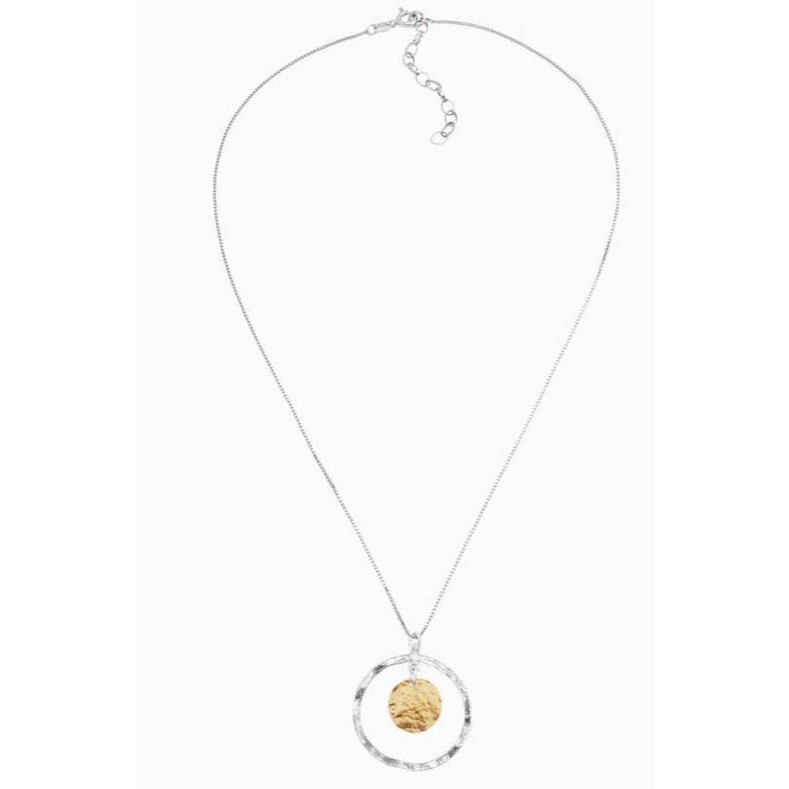 Silpada 'Marbella' Disc Pendant in Sterling Silver - 18 to 20"