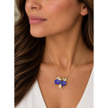 Michael Michaud Wild Violet Double Flower Pendant Necklace