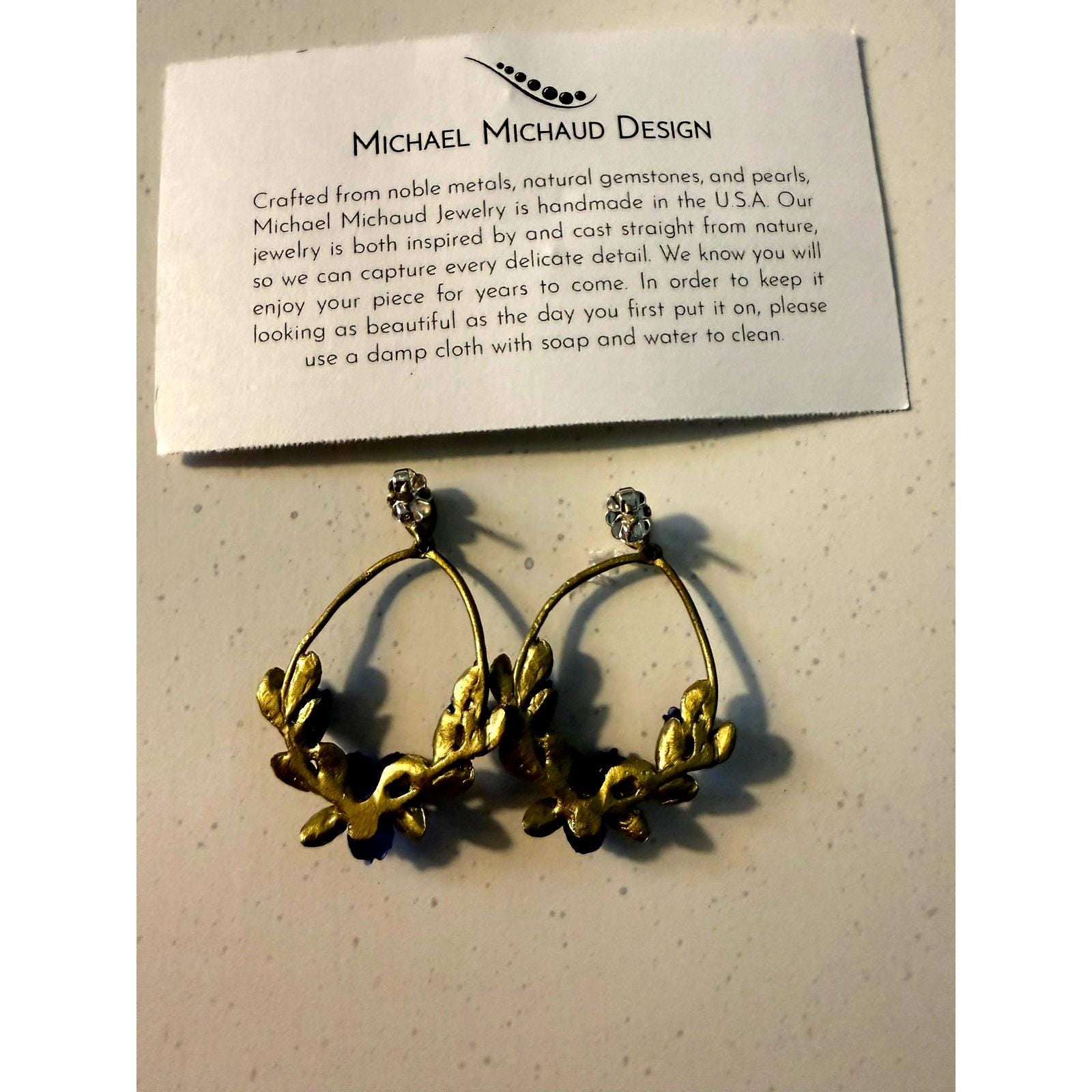 Michael Michaud Petite Blueberry Oval Post Earrings