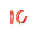 Gold & Honey Small Illusion Lucite Hoop Earrings