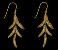 Michael Michaud Hosta Post Dangle Wire Earrings