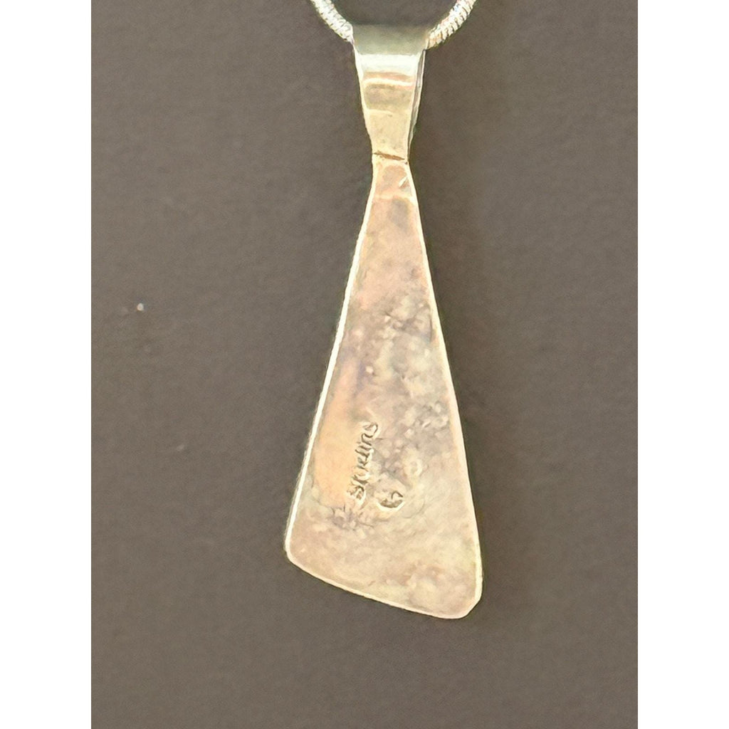 Zuni Germaine Smith Handmade Sterling Silver Multi Stone Inlay Pendant