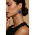 Michael Michaud Cornflower Blue Dangle Wire Earrings