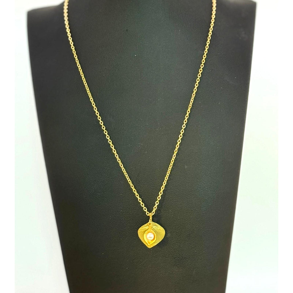Michael Michaud Round Leaf Eucalyptus Pendant Necklace