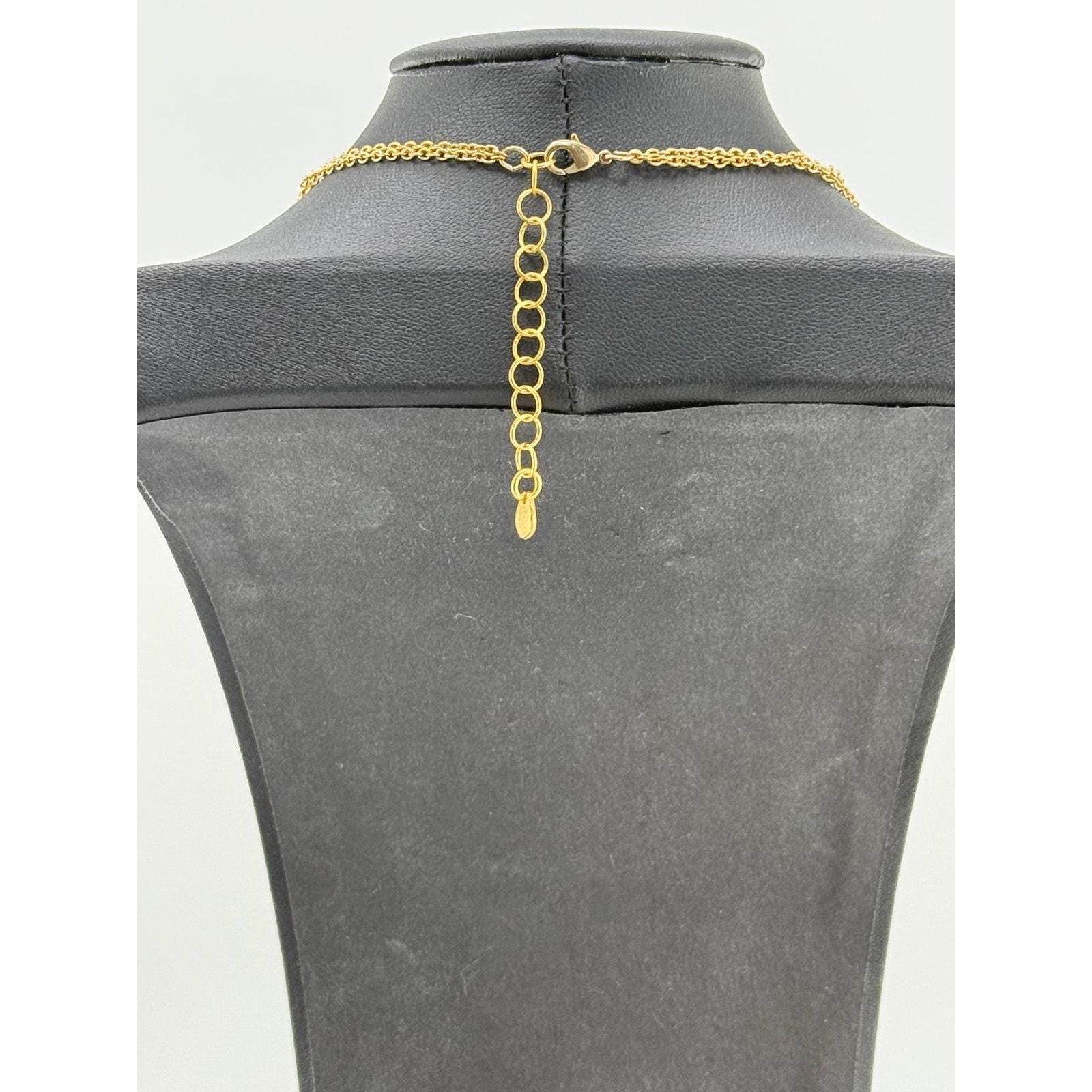 Michael Michaud Hydrangea Double Layer Pendant Necklace