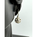 Vintage 925 Sterling Silver Open Globe Wire Earrings