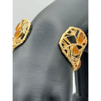 Michael Vincent Michaud 18K Gold Plated Pinecone Cuff Bracelet