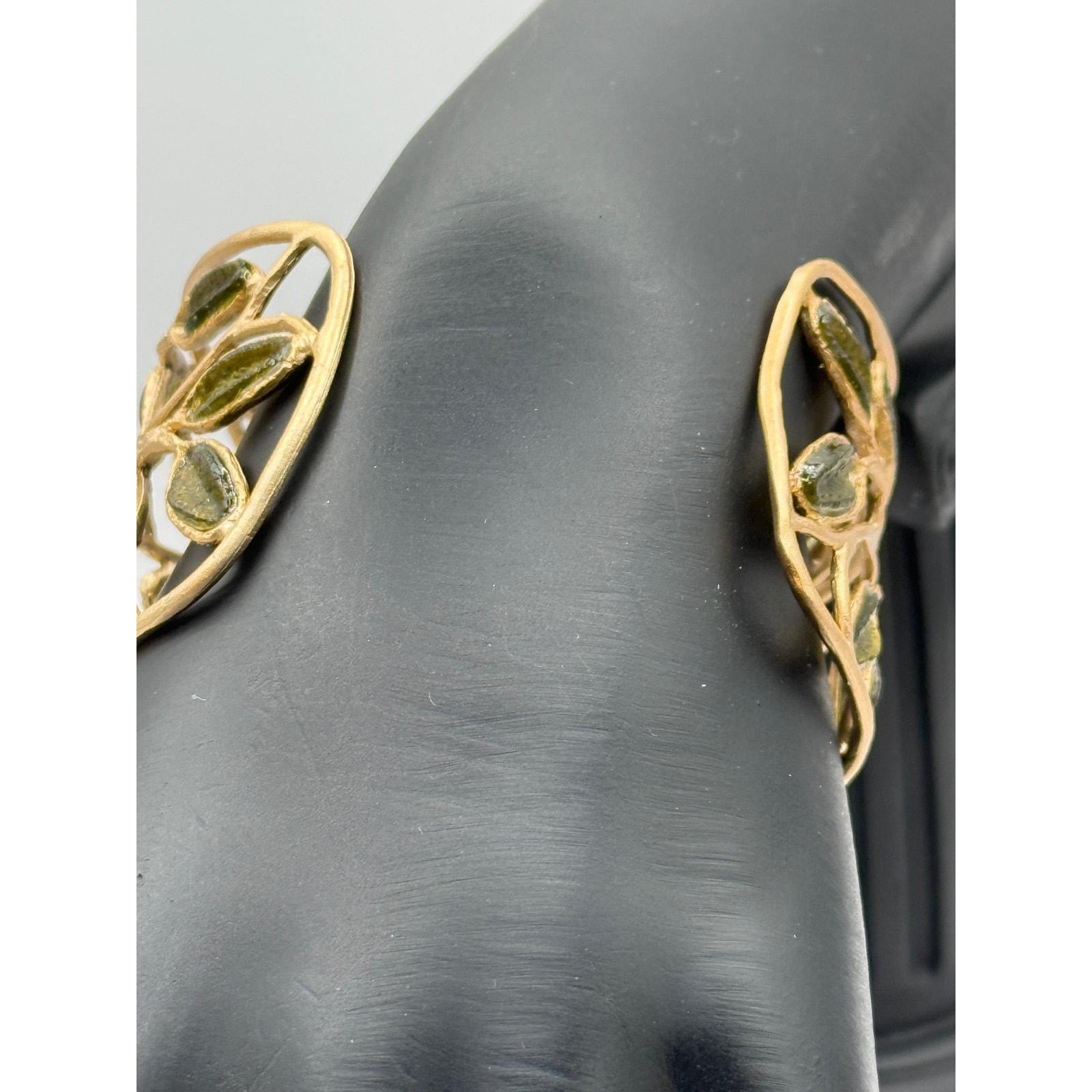 Michael Vincent Michaud 18K Gold Plated Sage Cuff Bracelet