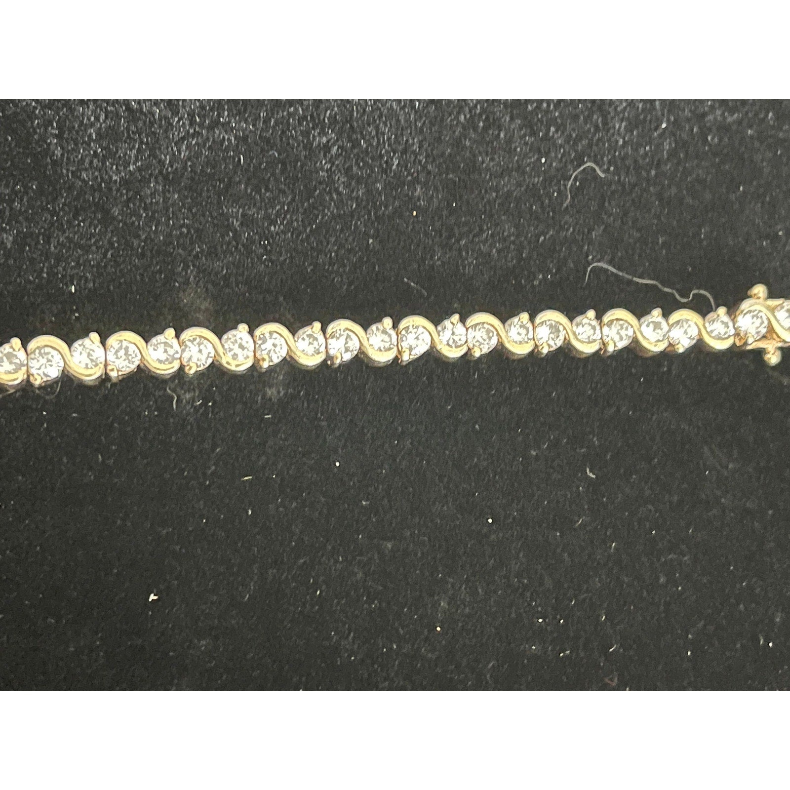 925 Sterling Silver Gold Plated Tennis Bracelet