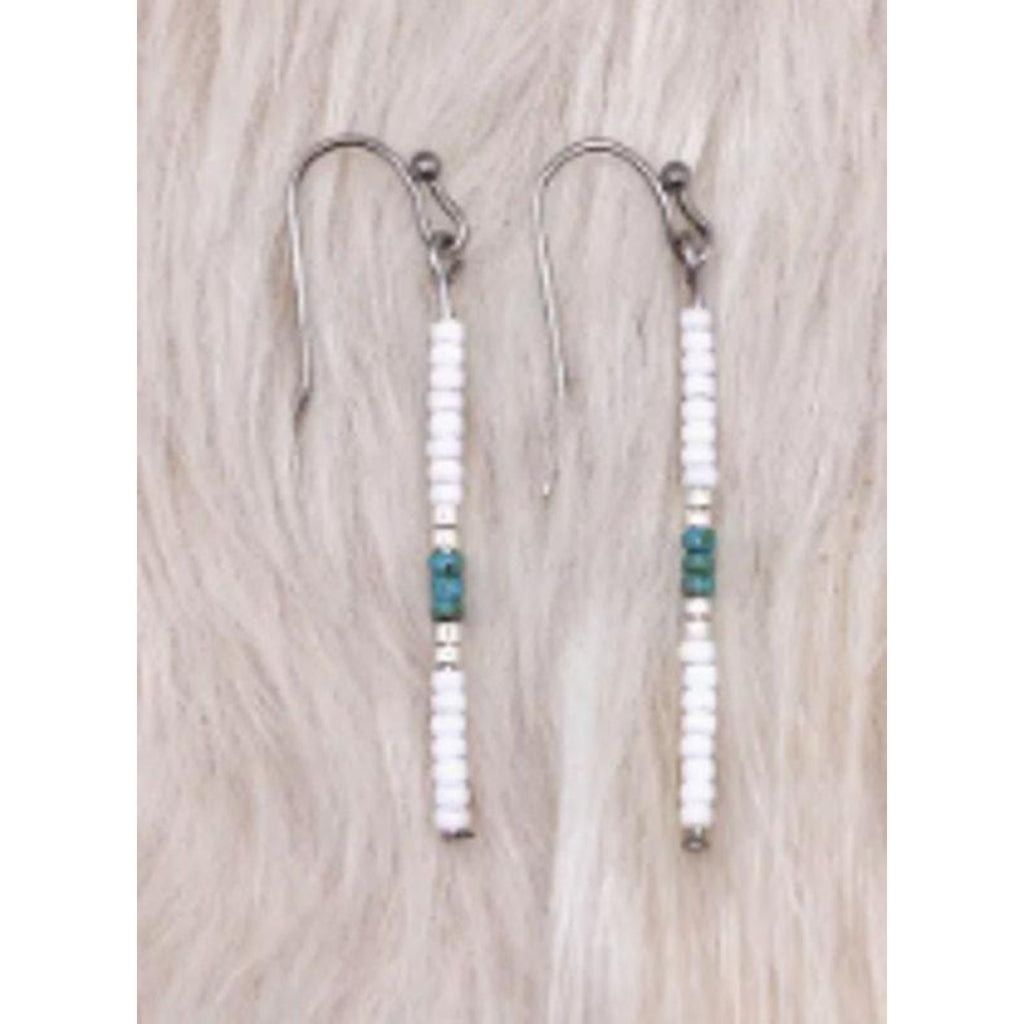 Native American Chippewa Ojibwe Ombré Dangle Earrings