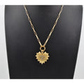 Rachel Reinhardt 14K Vermeil Paperclip Necklace with Heart Pendant