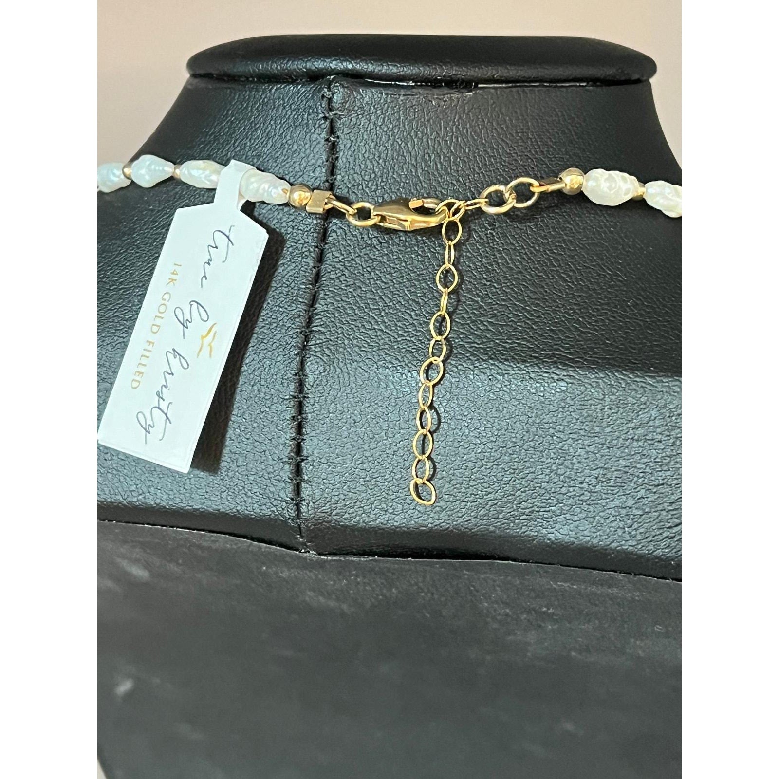 Stone Harbor Freshwater Pearl Beaded Necklace 14k Gold Filled