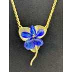 Michael Michaud Wild Violet Single Flower Pendant Necklace