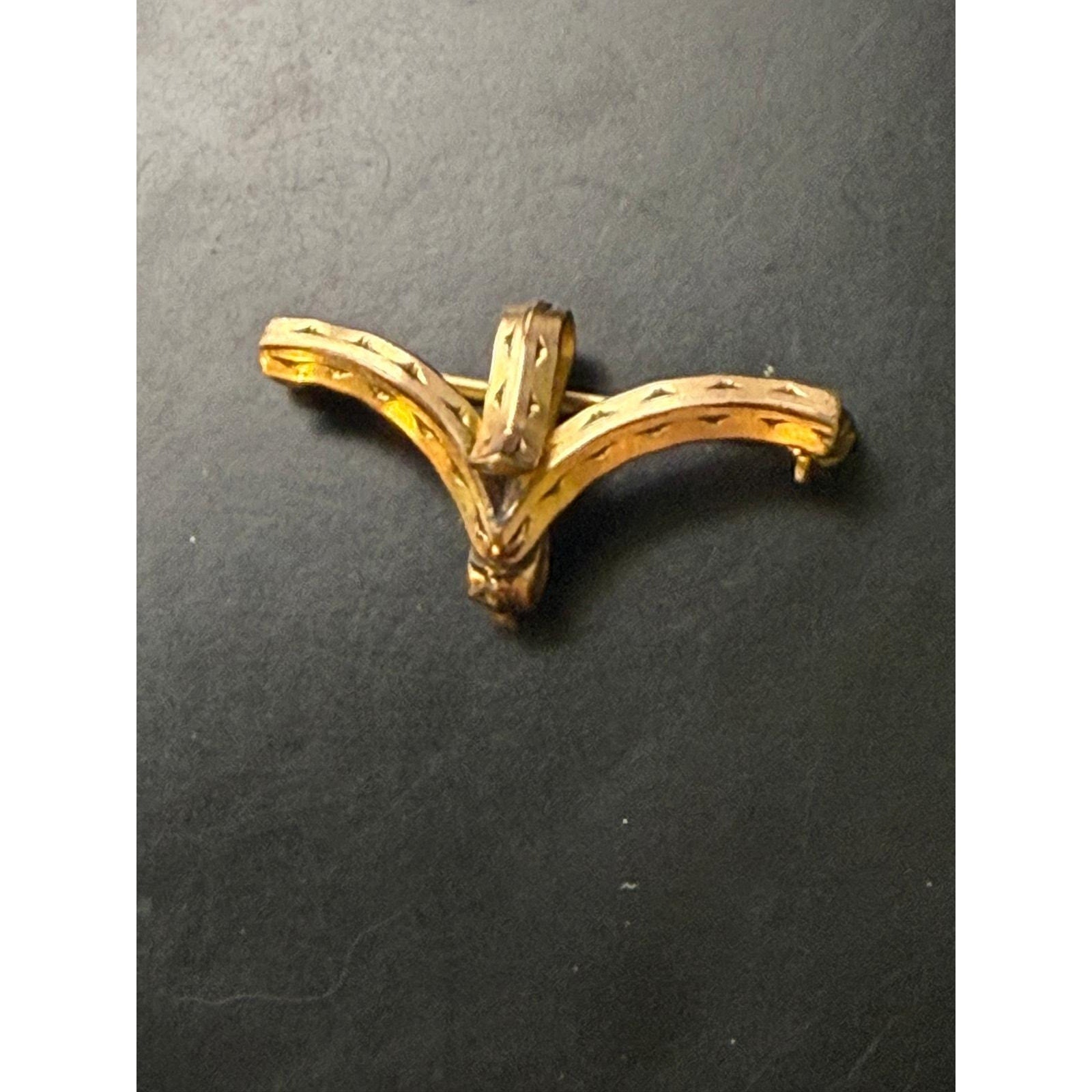 Vintage 9K Gold S and W (Slade & Wolfe) Pin Brooch