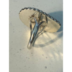 Sterling Silver Zuni Kenny Lonjose Handmade Kingman Turquoise Ring Size 8