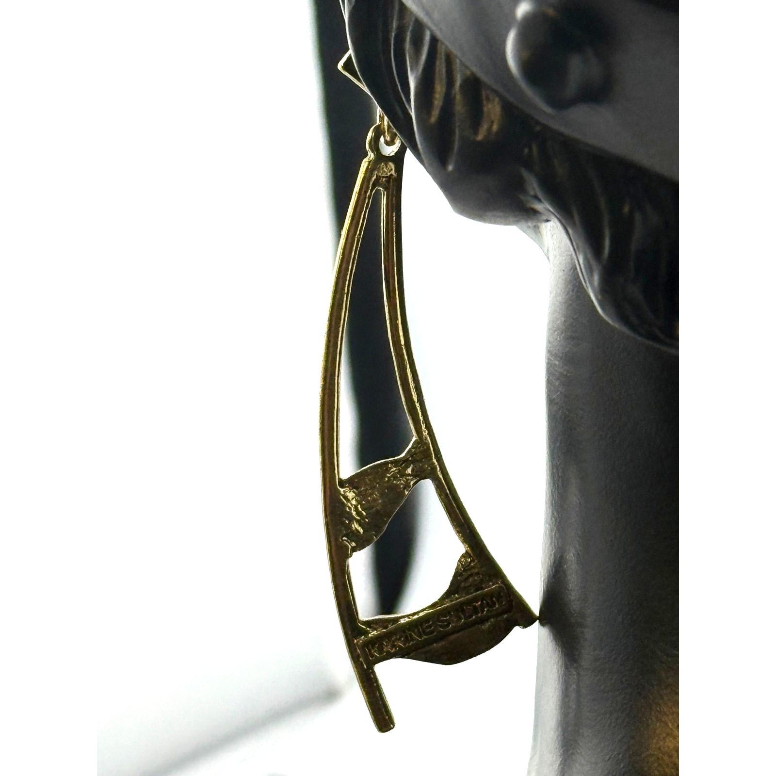 Karine Sultan 24K Gold Plated Elegant Dangle Earrings