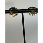BOCCO Sterling silver black onyx inlay push back earrings, signed