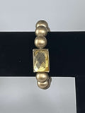 Vintage Lia Sophia Faux Pearl and Gem Expanding Bracelet.