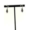 Vintage 925 Sterling Amethyst Topaz Earrings