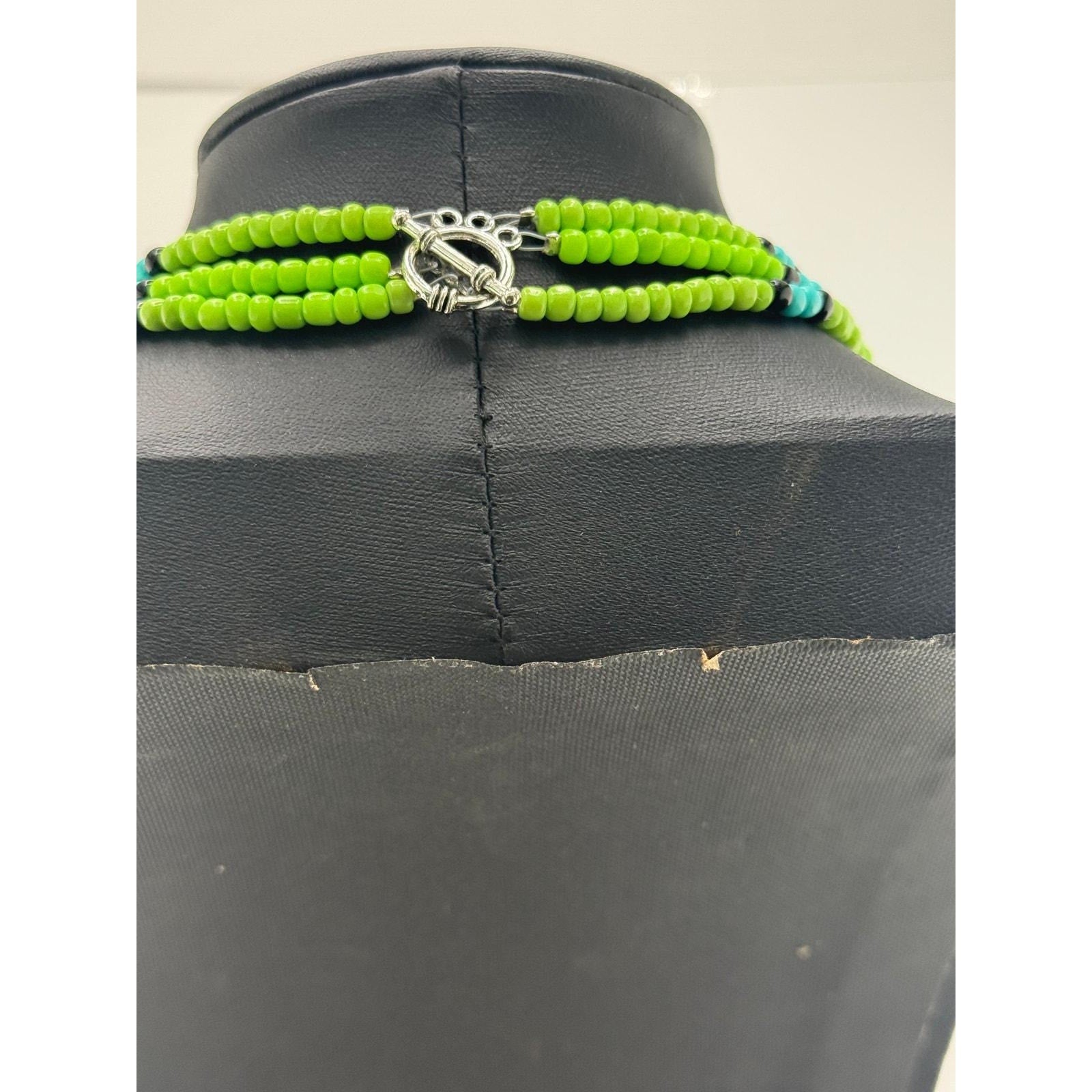 Navajo Mary W Roanhorse Glass Bead Choker Necklace