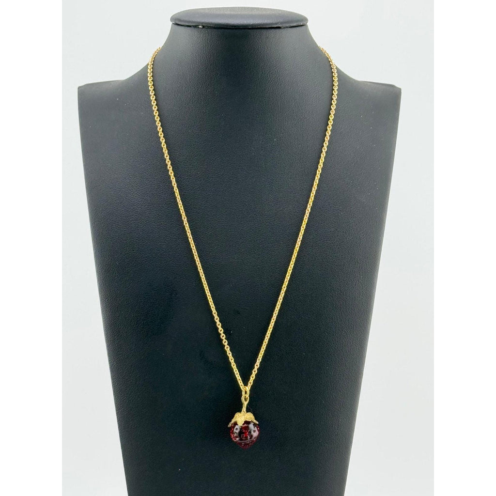 Michael Michaud Strawberry Dainty Pendant Necklace