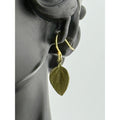 Michael Michaud Sweet Basil Single Leaf Wire Earrings