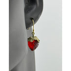 Michael Michaud Strawberry Dainty Wire Earrings