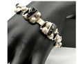Vintage 925 Sterling Silver Mexico Warrior Onyx Bracelet