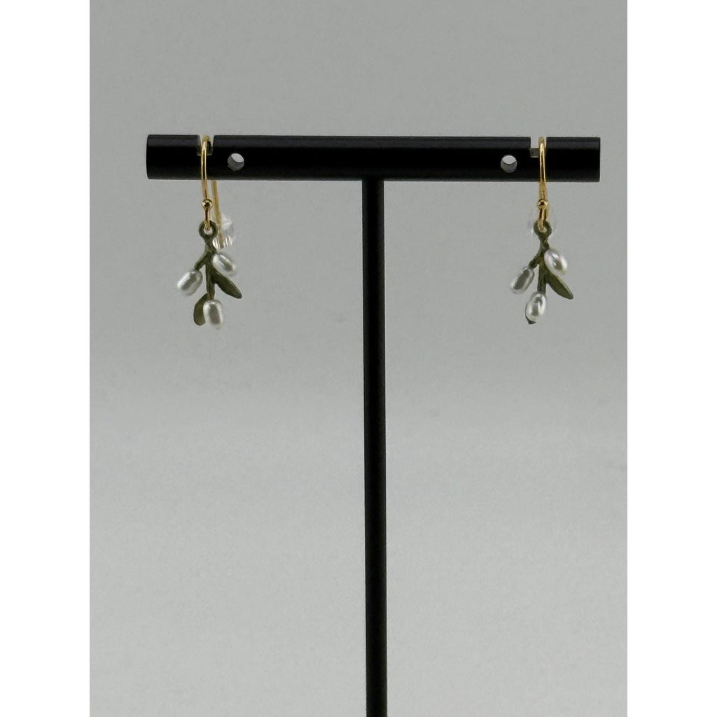 Michael Michaud Flowering Thyme Dainty Dangle Wire Earrings