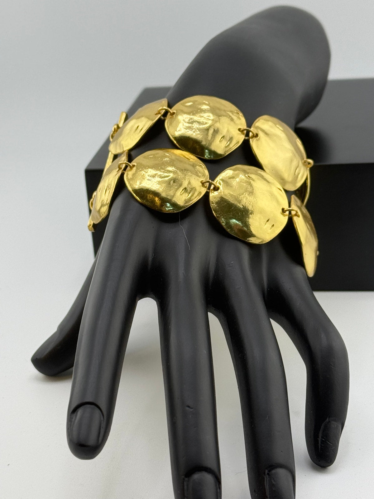 Karine Sultan Shell Coin Layered Bracelet