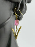 Michael Michaud Tulip Drop Wire Earrings