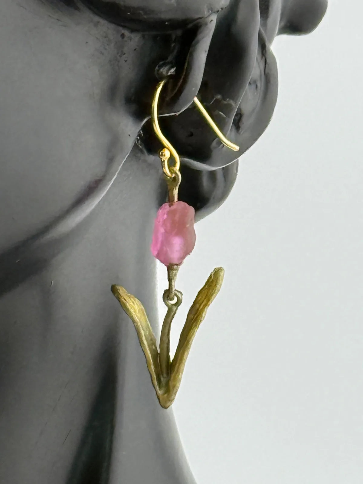 Michael Michaud Tulip Drop Wire Earrings