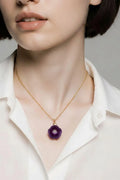 Michael Michaud Petunia 16" Adj. Single-Flower Pendant