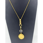 VB&Co Lord’s Prayer Gold Christian Medallion Pendant Necklace