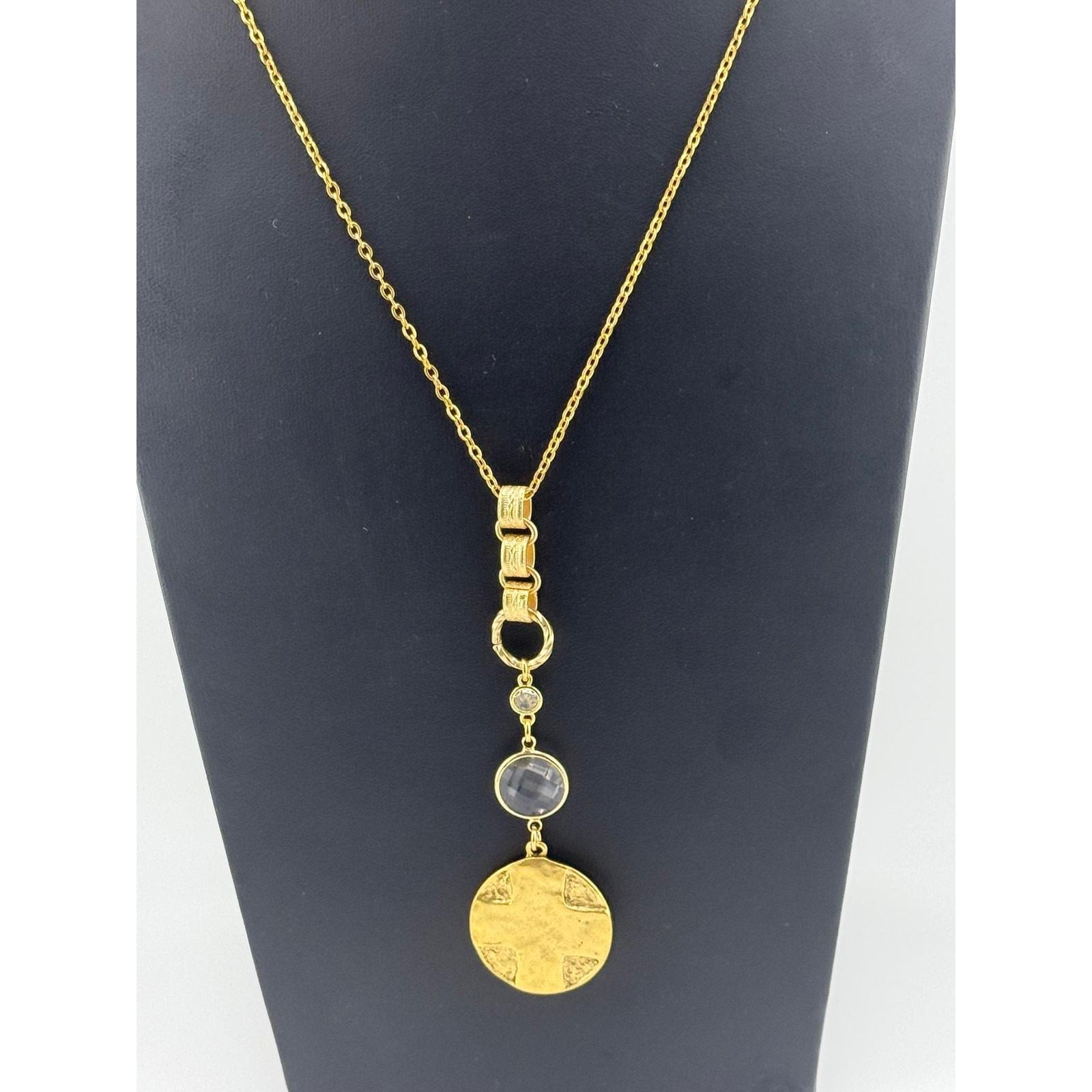VB&Co Lord’s Prayer Gold Christian Medallion Pendant Necklace
