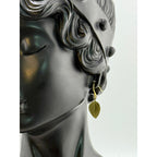 Michael Michaud Sweet Basil Single Leaf Wire Earrings