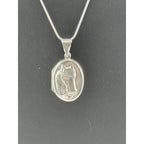 Sterling Silver Horse Head Cameo Photo Locket Pendant Necklace
