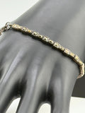 Sterling Silver Pyramid Shaped Marcasite Bracelet
