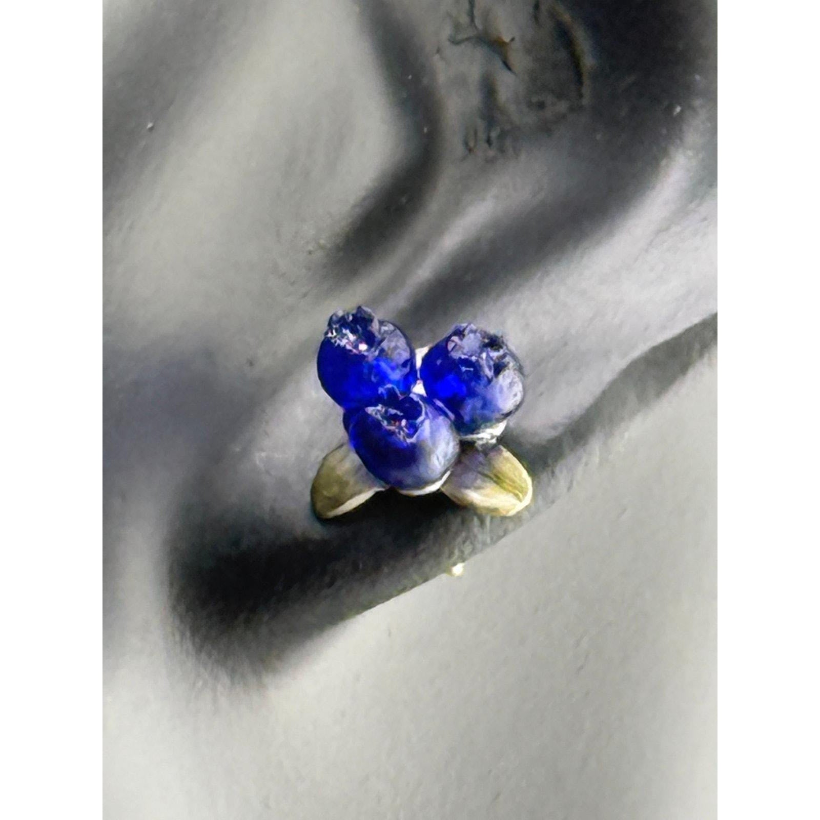 Michael Michaud Petite Blueberry Post Earrings