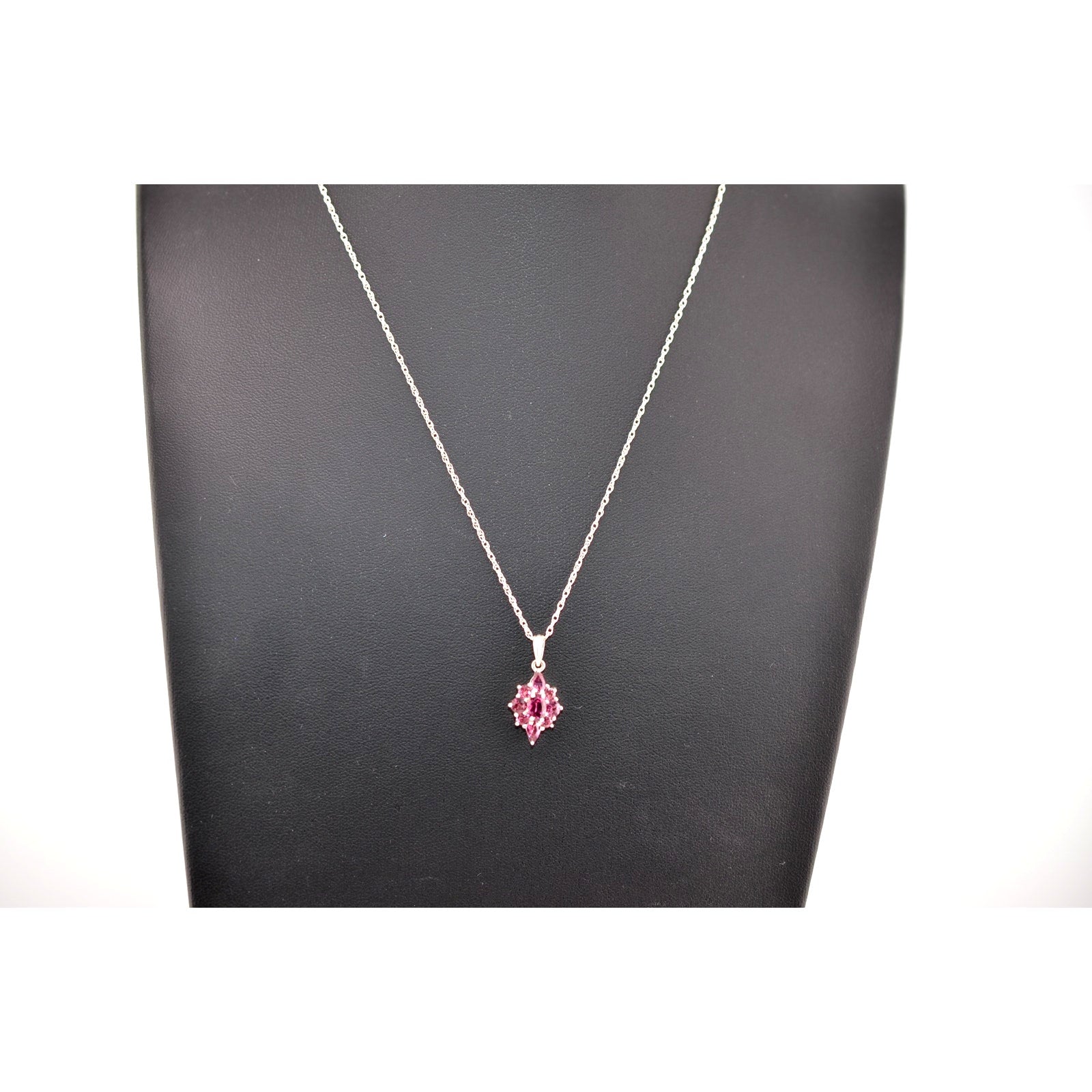 Vintage 925 Sterling Silver Amethyst Pendant Necklace