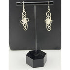 Sheena Jack Navajo Sterling Silver Pink Conch Shell Dangling Earrings