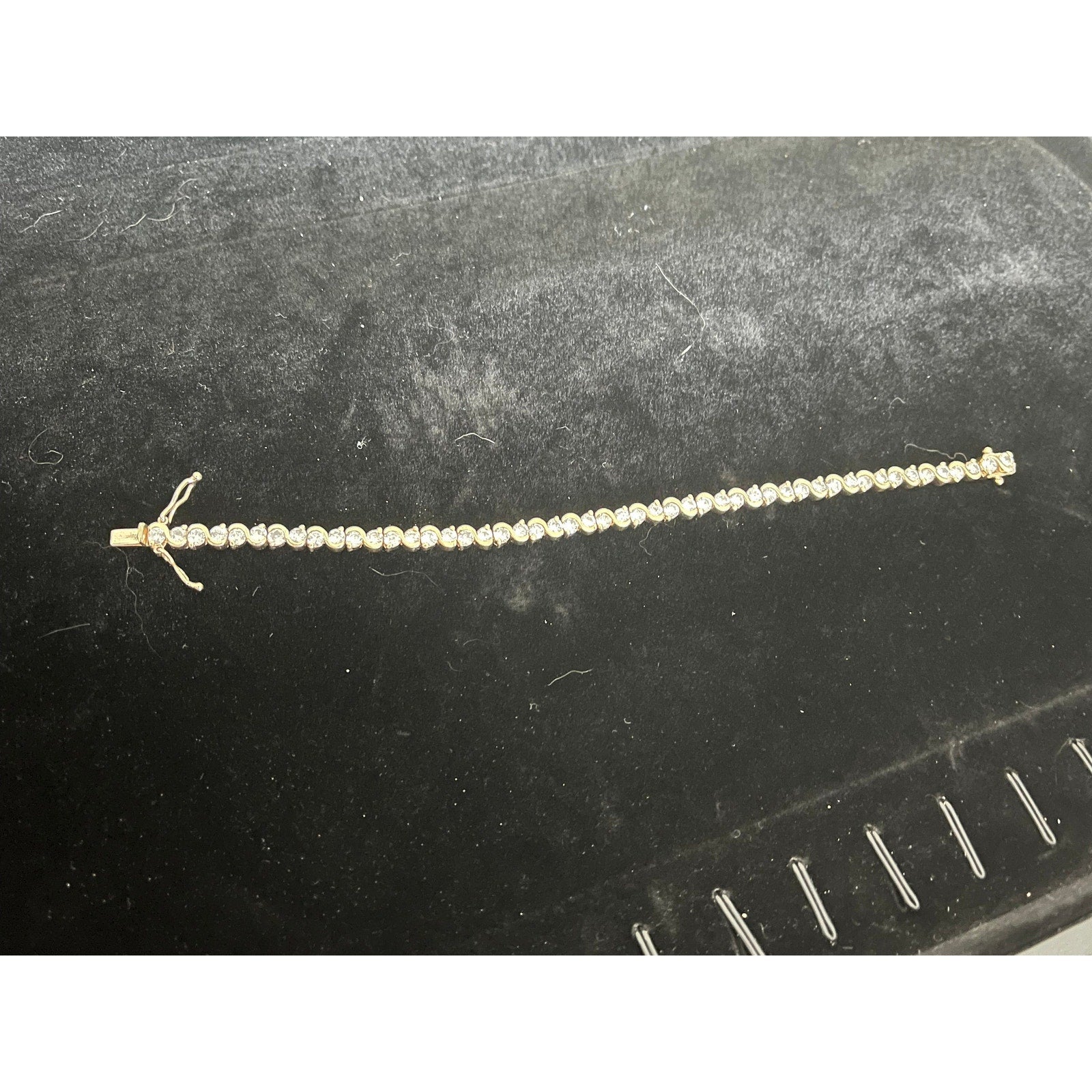 925 Sterling Silver Gold Plated Tennis Bracelet