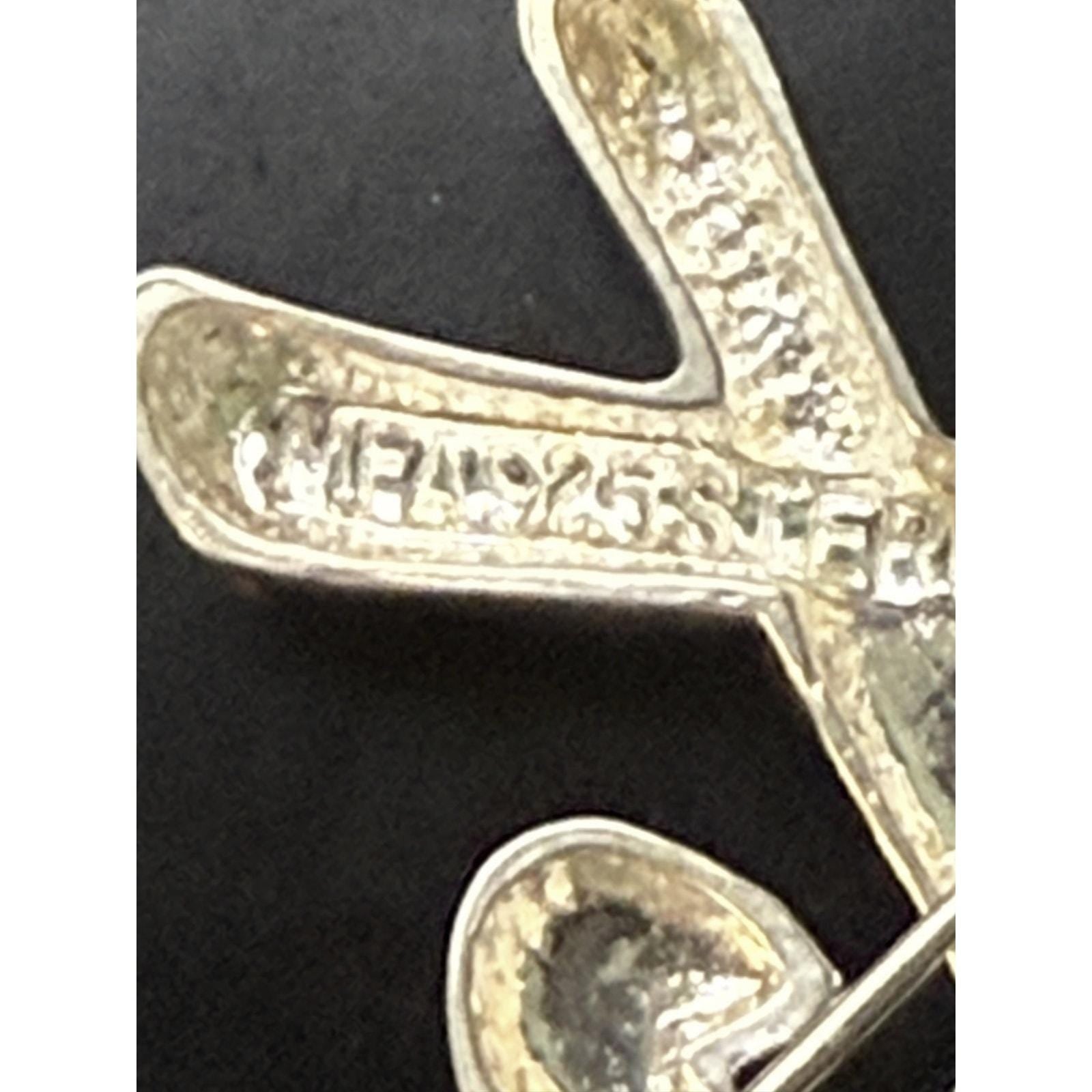 Vintage Asian Characters 'Friends' Sterling Silver Brooch