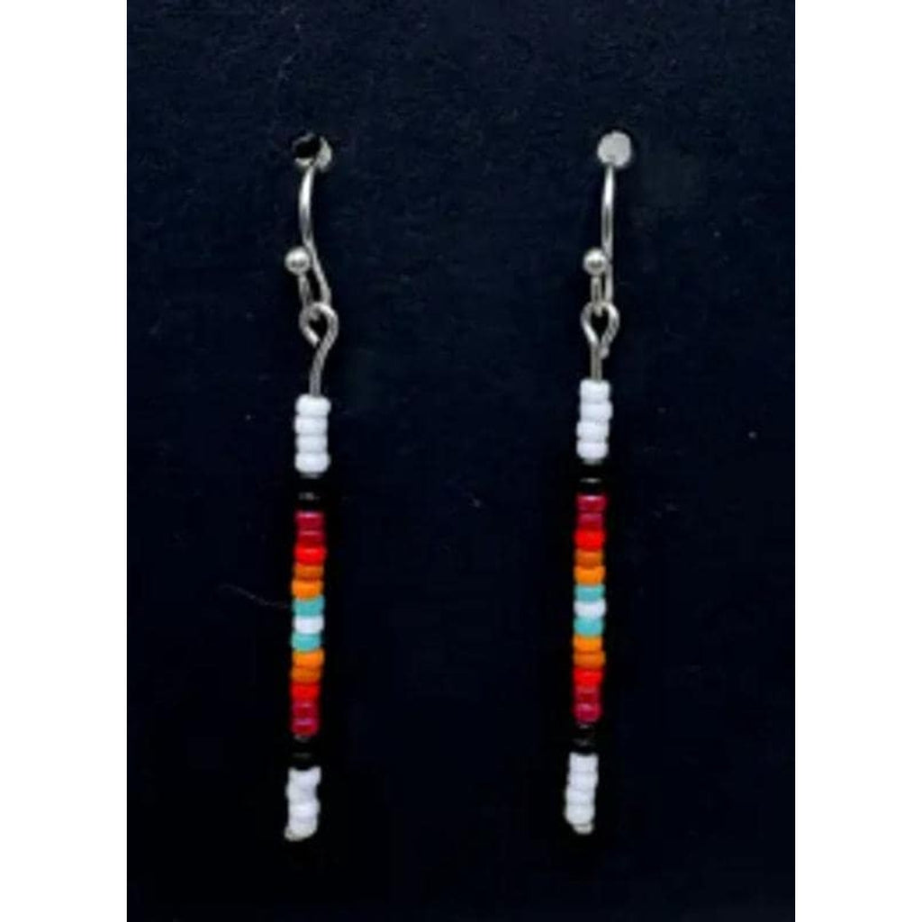 Native American Chippewa Ojibwe Ombré Dangle Earrings
