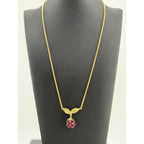Michael Michaud Raspberry Garnet Dainty Pendant Necklace